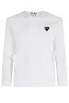 Comme Des Garçons Play Tshirt Black Emblem In White