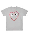 Comme Des Garçons Play Heart Sketch T-shirt In Gray