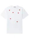 Comme Des Garçons Play Comme Des Garcons Play "round Neck T Shirt With Heart Pattern In White