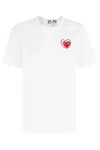 Comme Des Garçons Play Logo Embroidered T-shirt With Round Neck