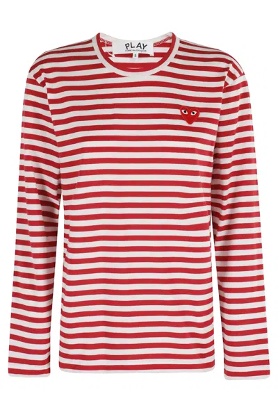 Comme Des Garçons Play Tshirt Red Emblem