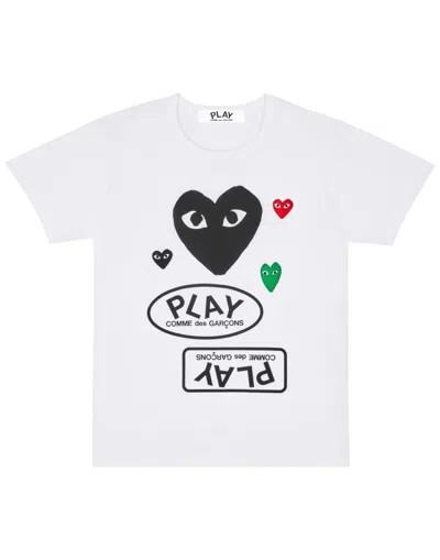 Comme Des Garçons Play T.shirt In White