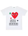 Comme Des Garçons Play Heart-print Cotton T-shirt In White