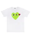 Comme Des Garçons Play Printed T-shirt With Round Collar Pattern In White