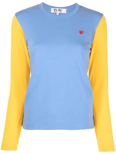 Comme Des Garçons Play Woman T-shirt Mustard Size M Cotton In Multi
