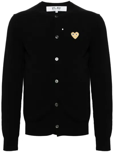 COMME DES GARÇONS PLAY COMME DES GARÇONS PLAY U ROUND-NECK GOLD EMBLEM KNIT CLOTHING