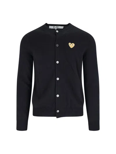Comme Des Garçons Play Comme Des Garcons Play Unisex 100% Wool Sweater With Heart Logo In Brown