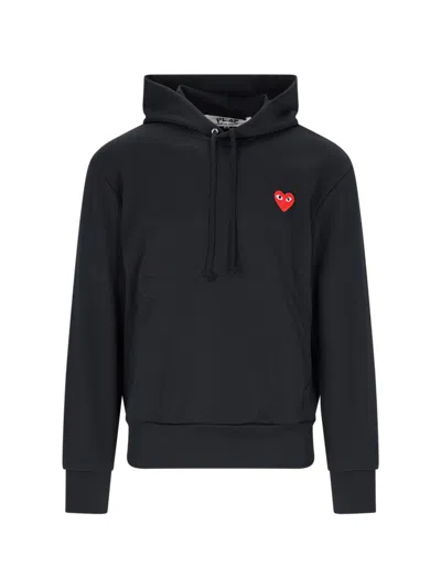 Comme Des Garçons Play Comme Des Garcons Play Unisex Heart Logo Sweatshirt In Black