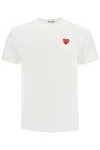 Comme Des Garçons Play X Invader Logo-appliqué Pixelated-motif T-shirt In White (white)