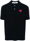 Comme Des Garçons Play Polo Shirt With Ribbed Collar And Straight Hem