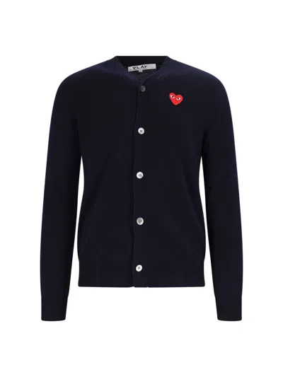 Comme Des Garçons Play Comme Des Garcons Play Unisex Wool Sweater With Play Heart Motif In Red
