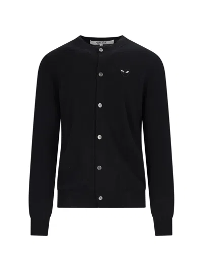 Comme Des Garçons Play Comme Des Garcons Play Unisex Wool Sweater With Play-inspired Graphic In Black
