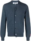 Comme Des Garçons Play V-neck Buttoned Cardigan In Blue