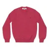 Comme Des Garçons Play Comme Des Garcons Play V-neck Pullover With Small Red Heart 'pink'