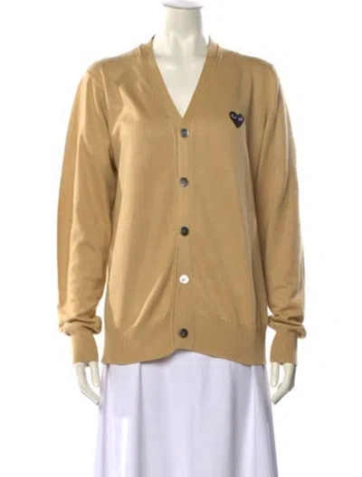 Pre-owned Comme Des Garçons Play V-neck Sweater In Neutral