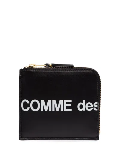 Comme Des Garçons Play Wallet Huge Logo In Black
