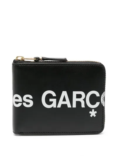 Comme Des Garçons Play Wallet Huge Logo In Black