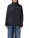 Comme Des Garçons Play Waterproof Zip Jacket With Hood In Black