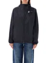 Comme Des Garçons Play Waterproof Zip Jacket With Hood In Blue