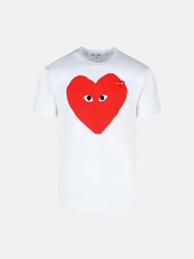Comme Des Garçons Play White Cotton T-shirt