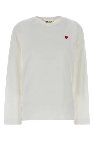 Comme Des Garçons Play Comme Des Garcons Play Long Sleeve Tee Small Red Heart In White