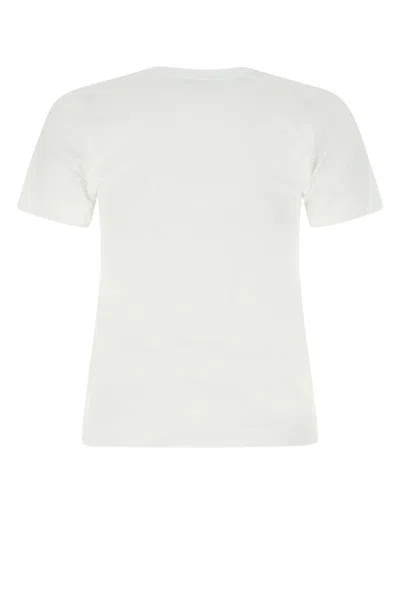 Comme Des Garçons Play White Cotton T-shirt In Purple