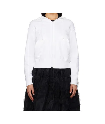 Comme Des Garçons Play White 'heart On Back' Hoodie In 3 White