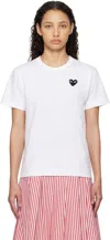 Comme Des Garçons Play Tshirt Emblem X Rhinestone Clothing In 2 White