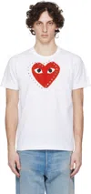 Comme Des Garçons Play Graphic Print Crew Neck Short Sleeves T-shirt In White