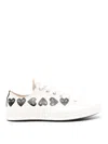 Comme Des Garçons Play Beige Converse Edition Chuck 70 Multi Heart Sneakers In Neutral