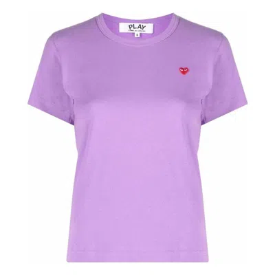 Comme Des Garçons Play (wmns) Comme Des Garcons Play Basic Small Emblem T-shirt 'purple' In Burgundy