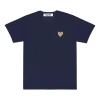 Comme Des Garçons Play (wmns) Comme Des Garcons Play Basic T-shirt Gold Emblem 'navy'