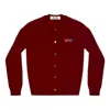 Comme Des Garçons Play (wmns) Comme Des Garcons Play Cardigan Double Emblem 'burgundy' In Brown