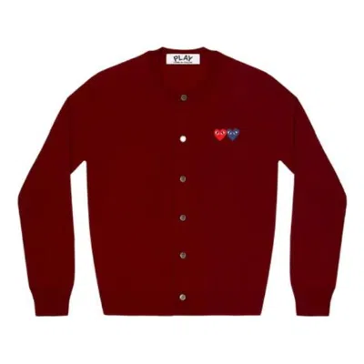 Comme Des Garçons Play (wmns) Comme Des Garcons Play Cardigan Double Emblem 'burgundy'
