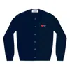 Comme Des Garçons Play (wmns) Comme Des Garcons Play Cardigan Double Emblem 'navy'