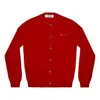 Comme Des Garçons Play (wmns) Comme Des Garcons Play Cardigan Double Emblem 'red'