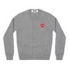 Comme Des Garçons Play (wmns) Comme Des Garcons Play Cardigan Invader Emblem 'grey' In Gray