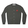 Comme Des Garçons Play (wmns) Comme Des Garcons Play Cardigan Red Emblem 'grey' In Gray