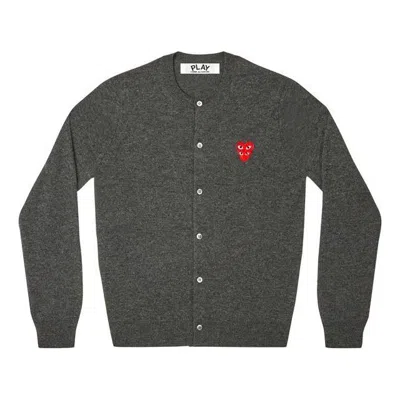 Comme Des Garçons Play (wmns) Comme Des Garcons Play Cardigan Red Emblem 'grey' In Gray