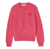 Comme Des Garçons Play (wmns) Comme Des Garcons Play Cardigan Red Emblem 'pink'