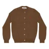 Comme Des Garçons Play (wmns) Comme Des Garcons Play Cardigan Small Red Heart 'brown'
