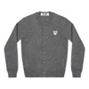 Comme Des Garçons Play (wmns) Comme Des Garcons Play Cardigan White Emblem 'grey' In Gray