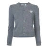 Comme Des Garçons Play (wmns) Comme Des Garcons Play Cardigan White Emblem 'grey' In Gray