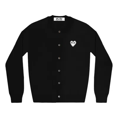 Comme Des Garçons Play (wmns) Comme Des Garcons Play Cardigan White Heart 'black'