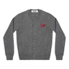 Comme Des Garçons Play (wmns) Comme Des Garcons Play Cardigan With Double Emblems 'grey' In Gray