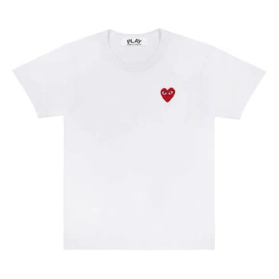 Comme Des Garçons Play (wmns) Comme Des Garcons Play Cdg Play Chest Logo Tee 'white Red'