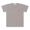 Comme Des Garçons Play (wmns) Comme Des Garcons Play Coloured Small Emblem T-shirt 'grey' In Gray