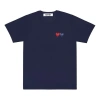 Comme Des Garçons Play (wmns) Comme Des Garcons Play Double Hearts Logo Tee 'navy'