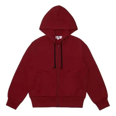 Comme Des Garçons Play (wmns) Comme Des Garcons Play Fw25 X Invader Zipped Hoodie 'red'