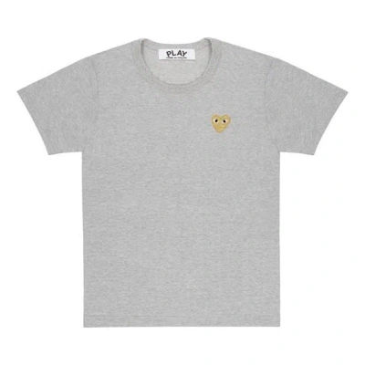 Comme Des Garçons Play (wmns) Comme Des Garcons Play Gold Heart Tee 'grey' In Gray